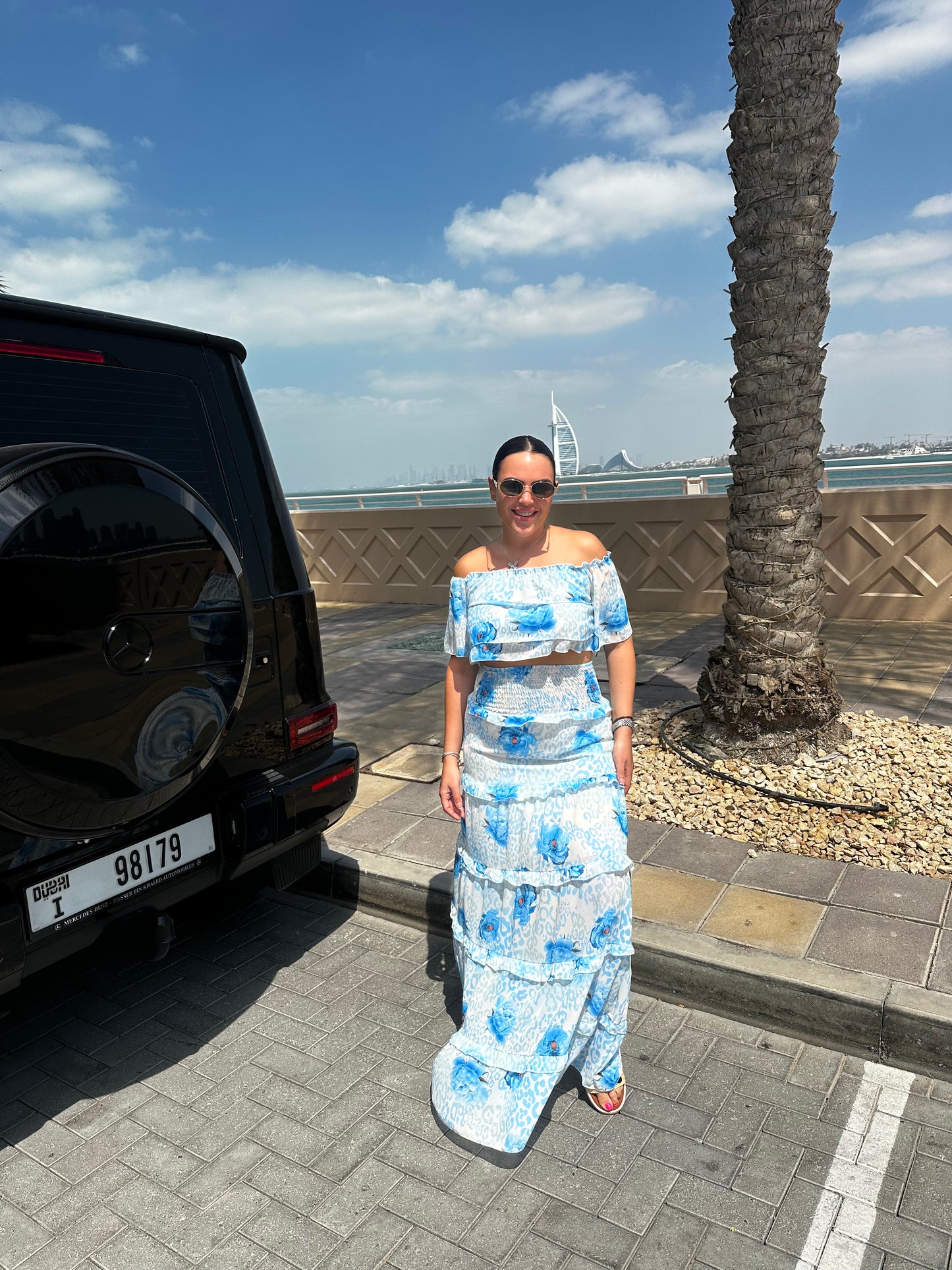Bandeau Floral Maxi Skirt Co-Ord