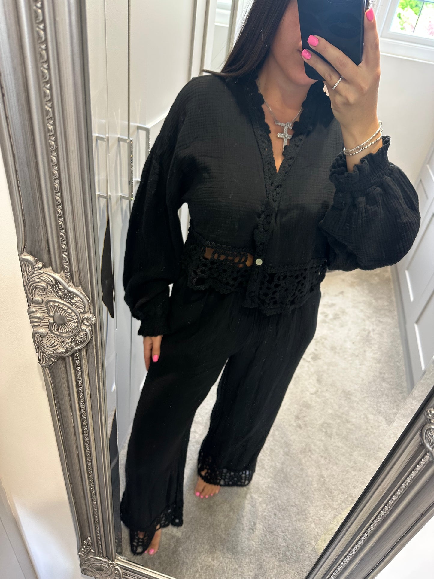 Embroidered Cheesecloth Set