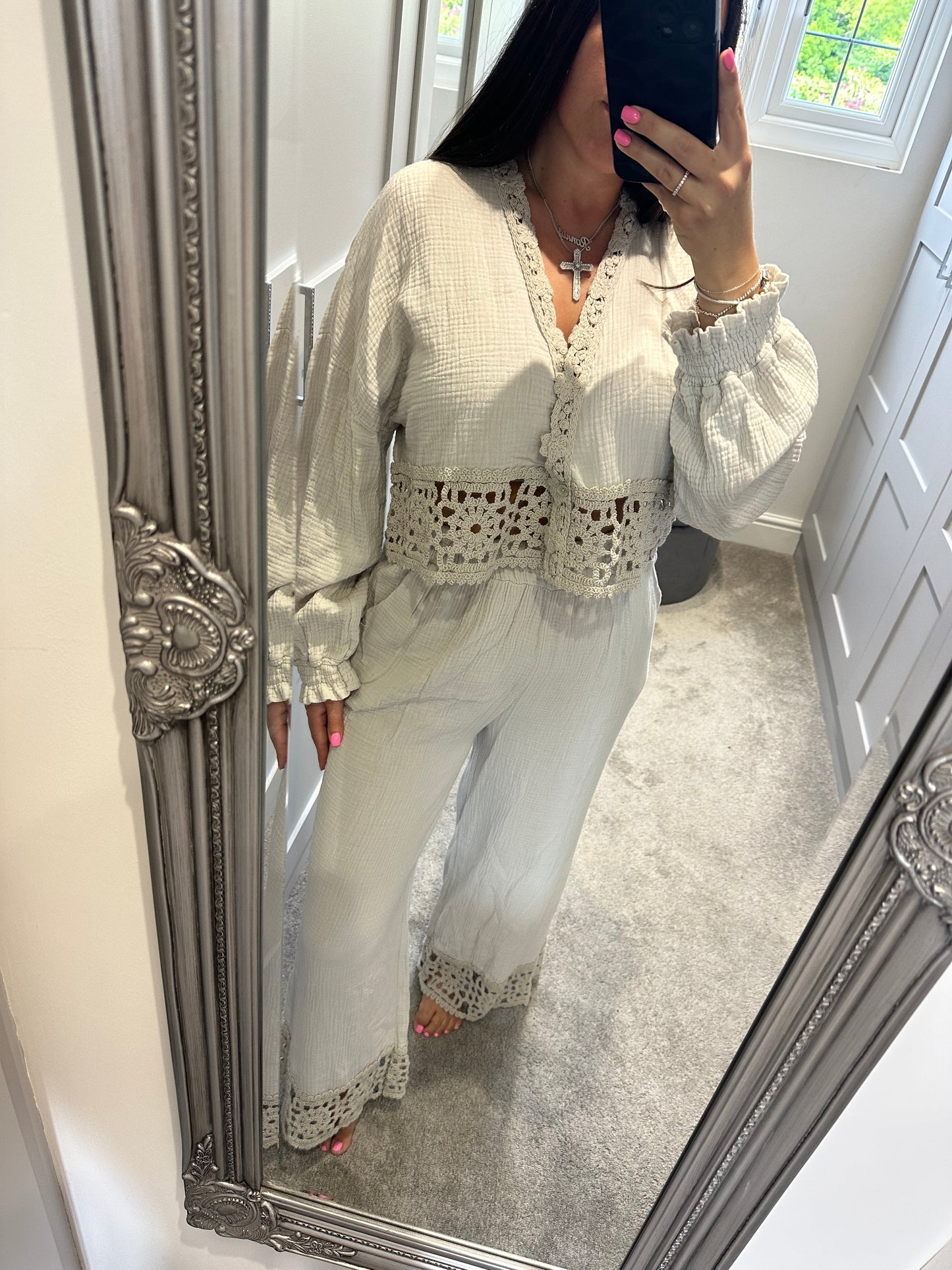 Embroidered Cheesecloth Set