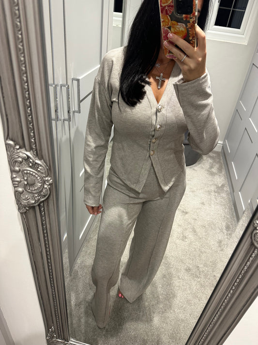 Luxe Gold Button Lounge Set