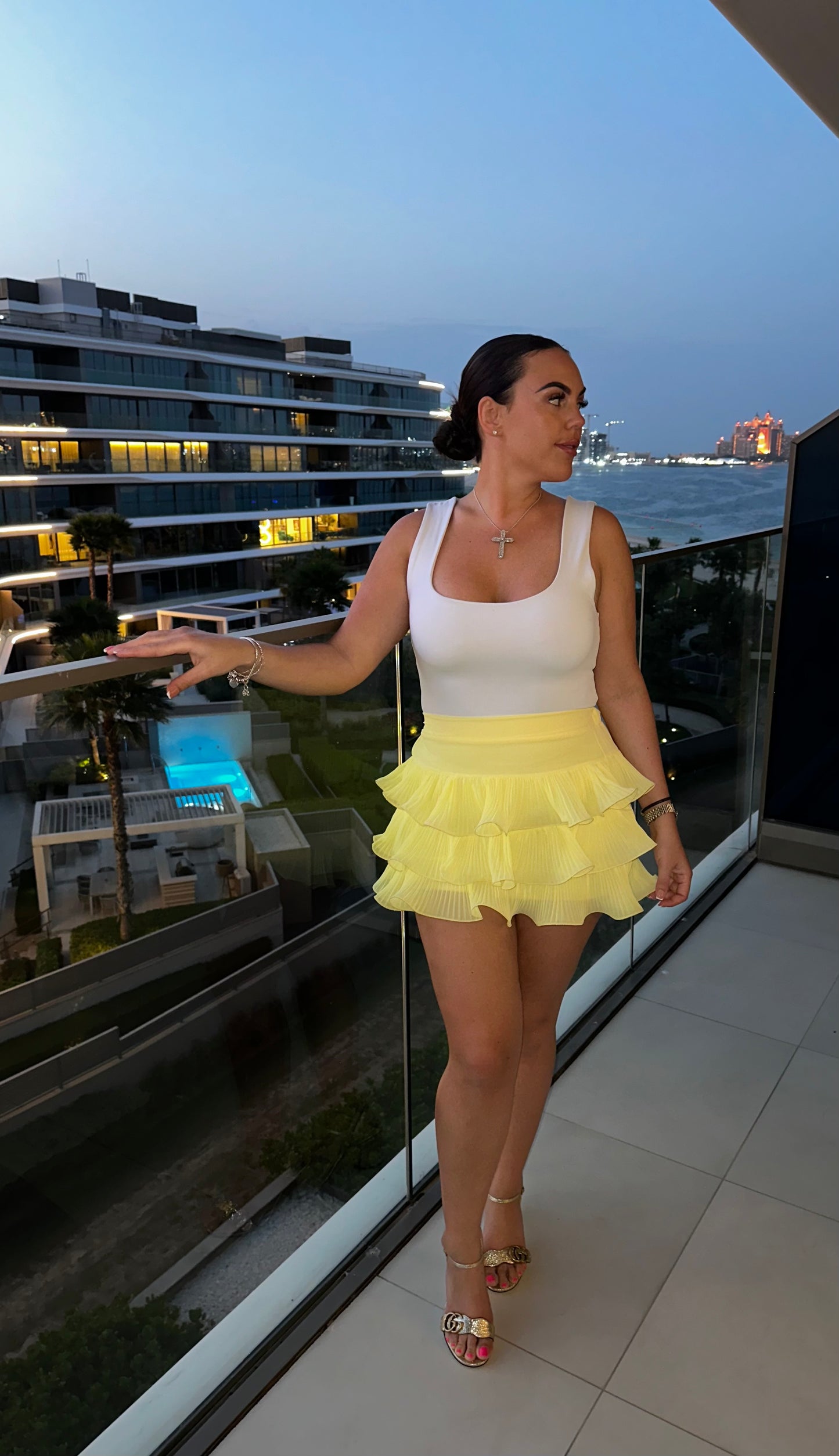 Yellow Ruffle Skirt