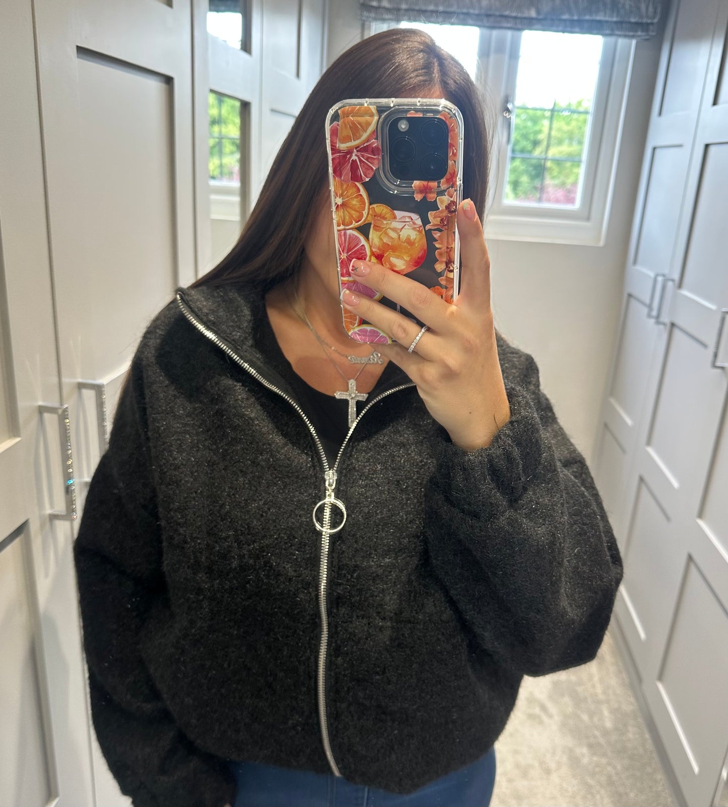 Zipped Teddy Bomber Jacket