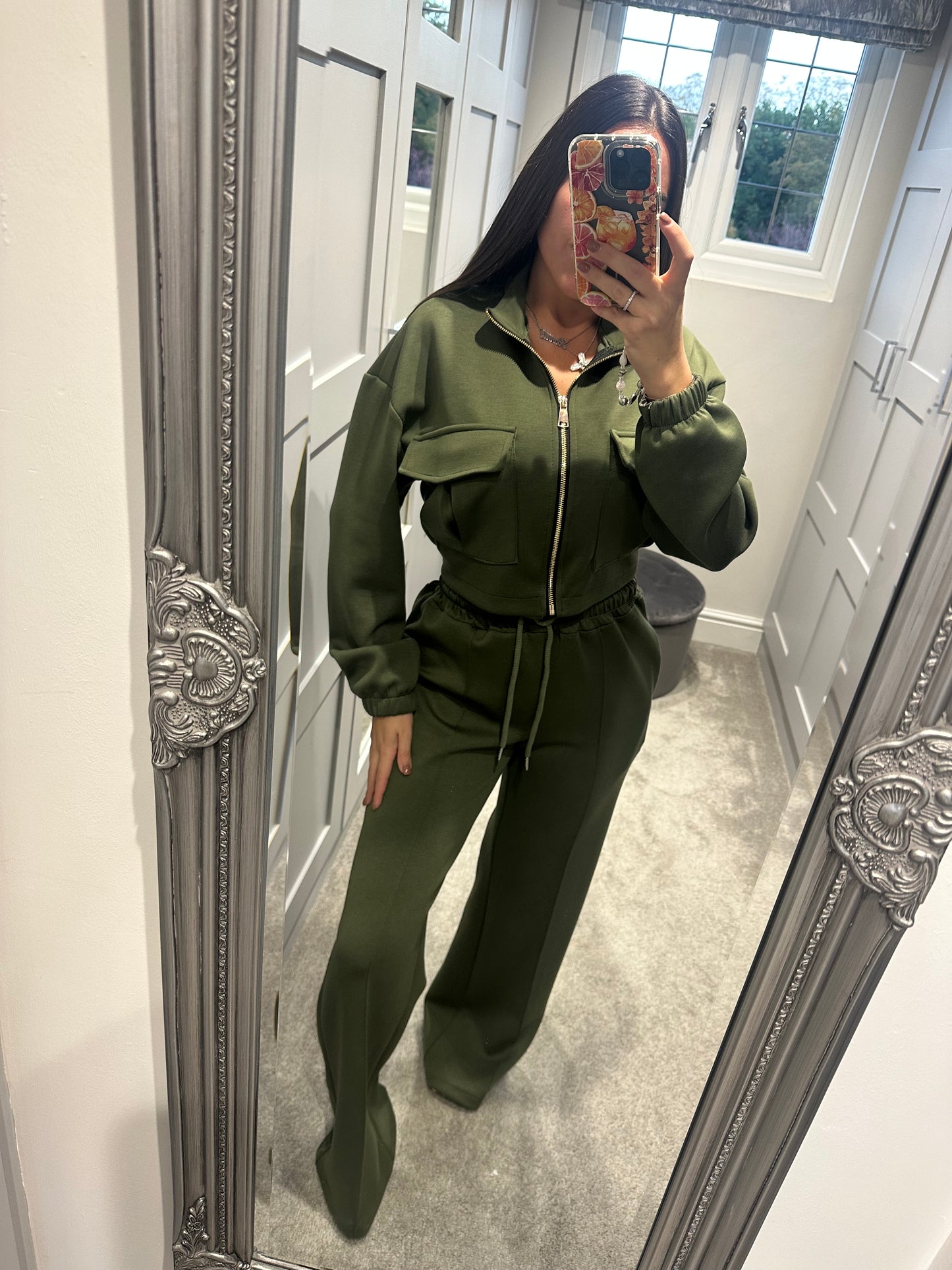 Zip Up Pocket Detail Lounge Set