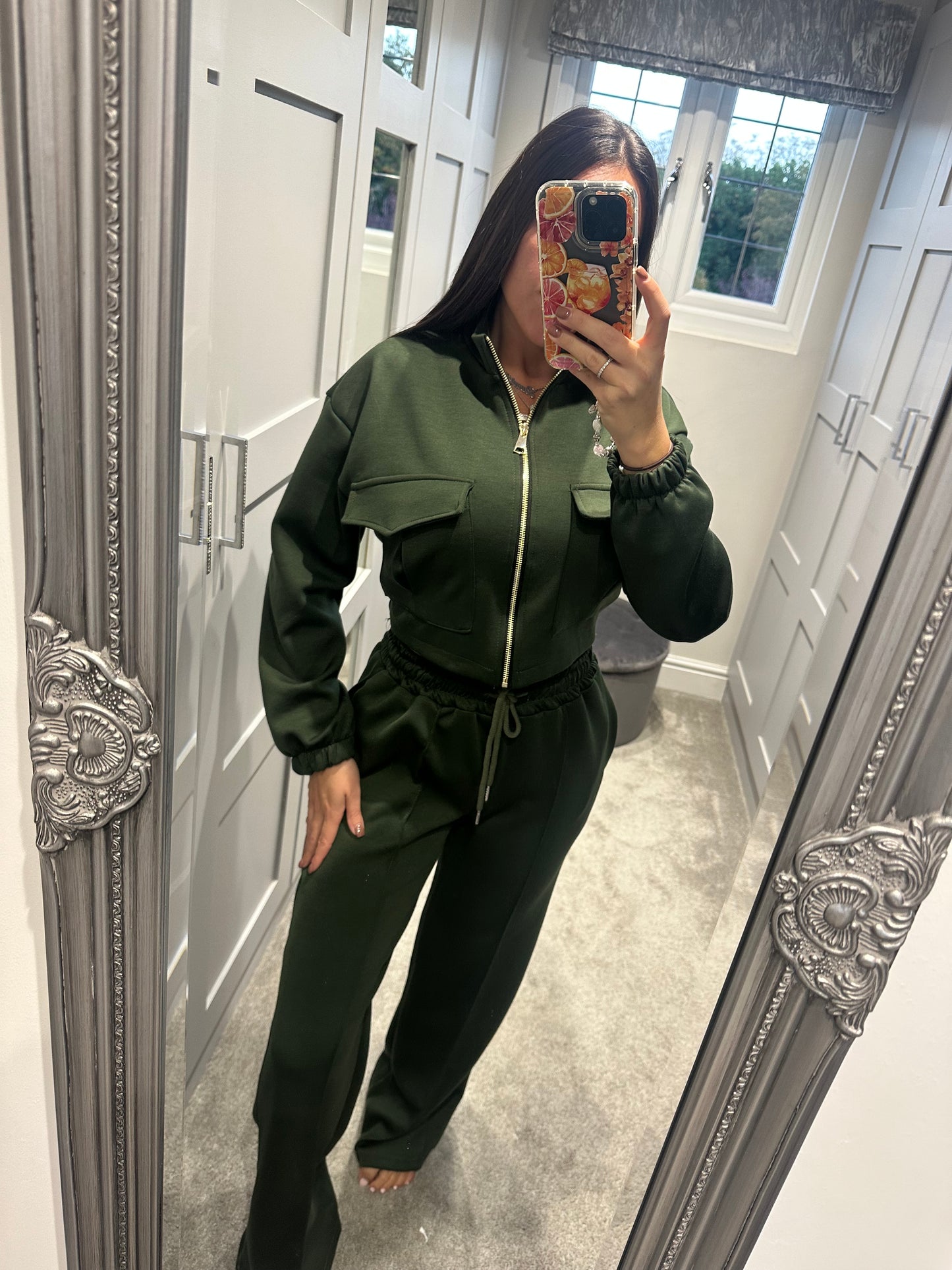 Zip Up Pocket Detail Lounge Set