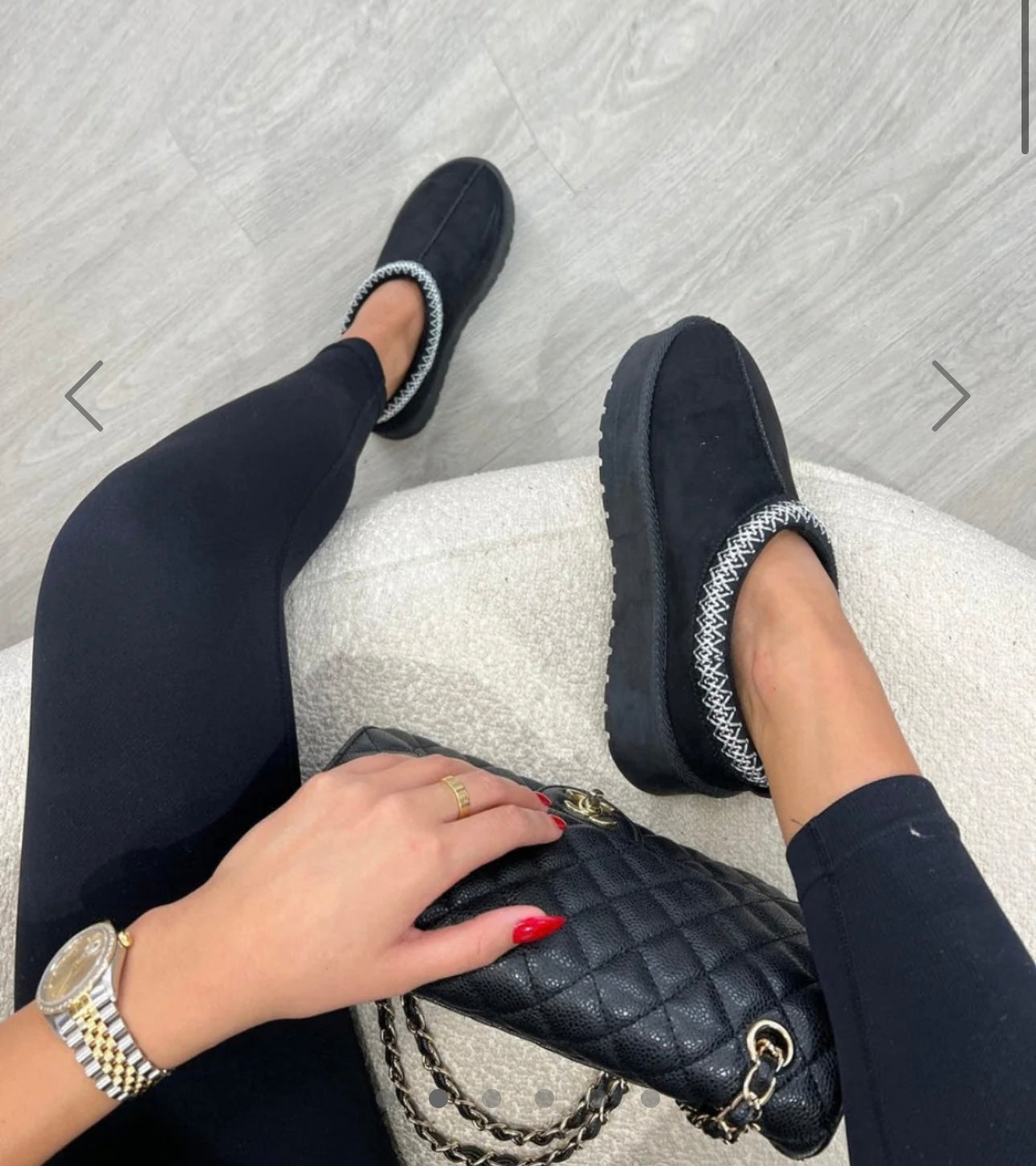 Faux Fur Lined Platform Shoes