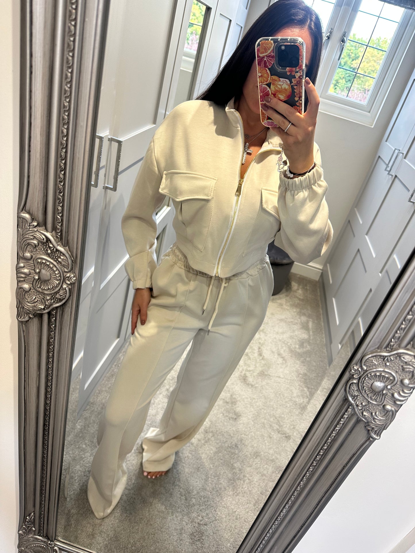 Zip Up Pocket Detail Lounge Set