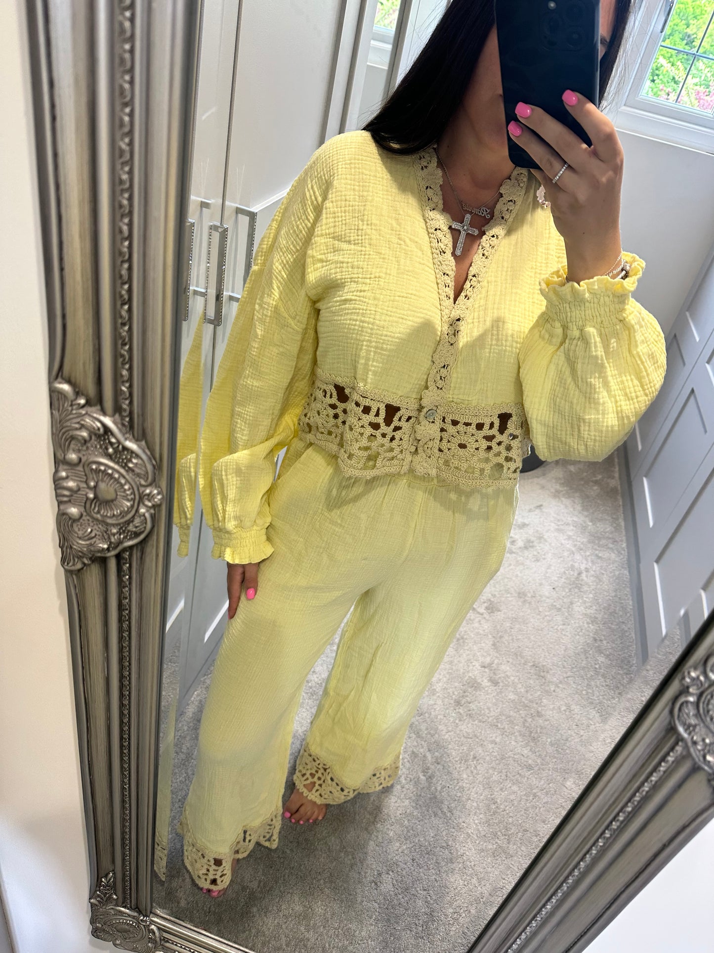 Embroidered Cheesecloth Set