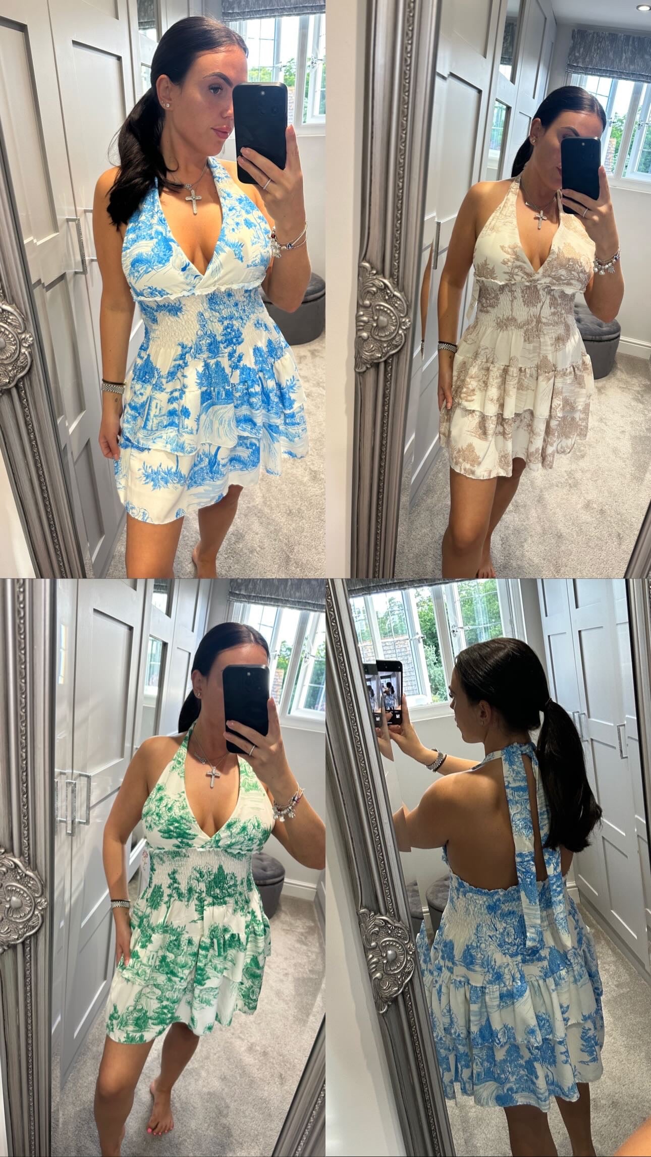Halterneck Printed Dress