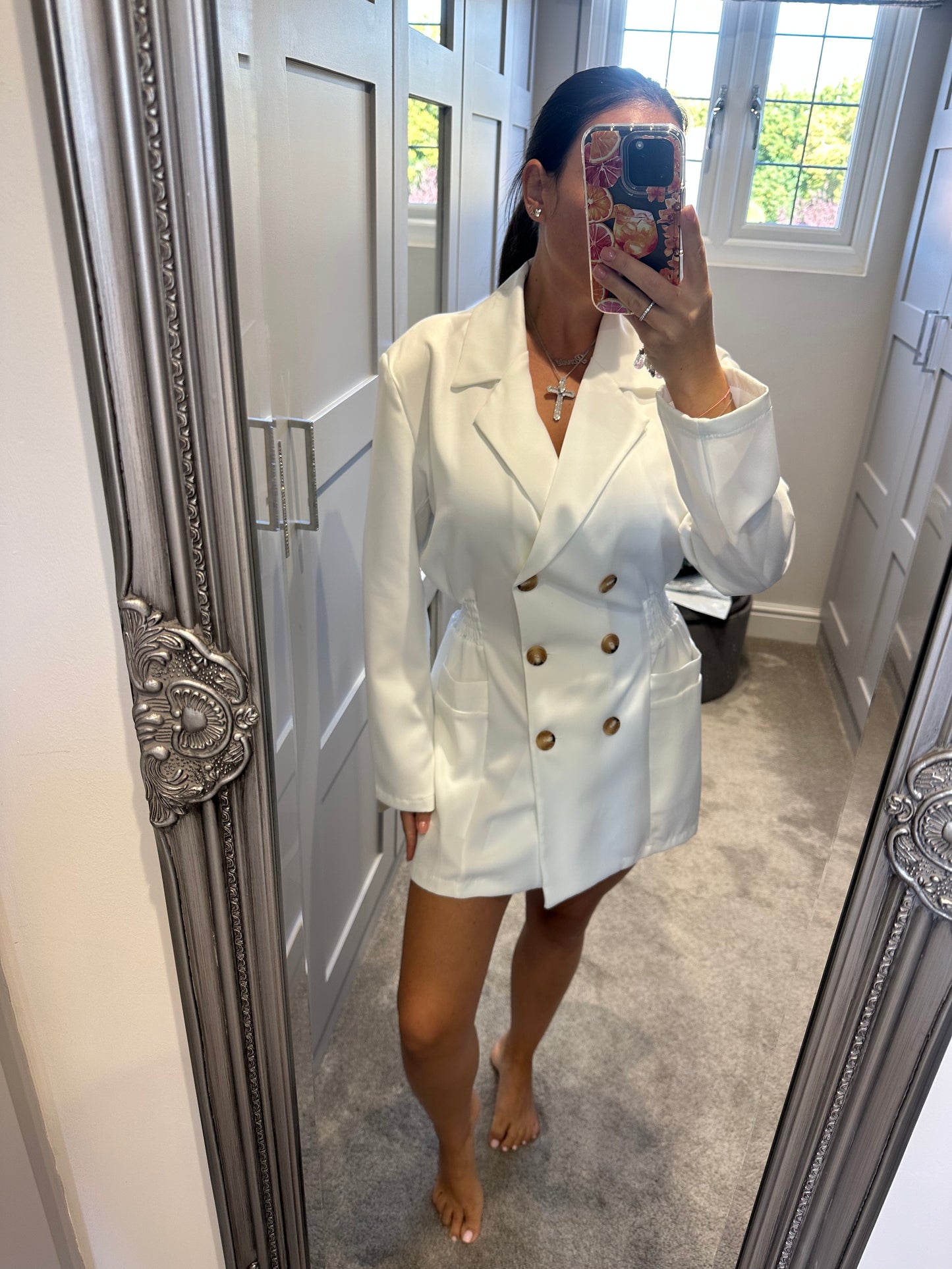 White Blazer Dress