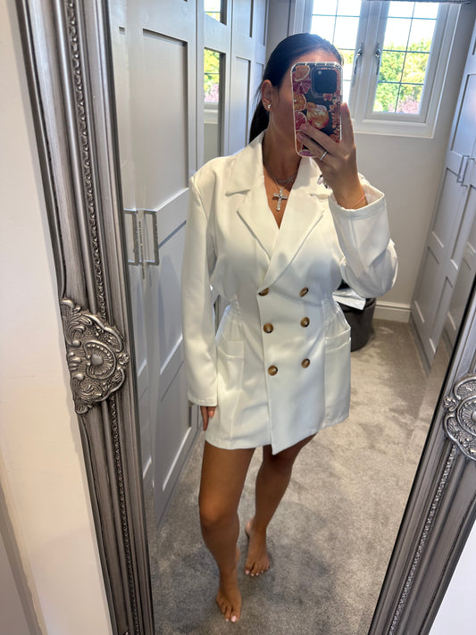 White Blazer Dress